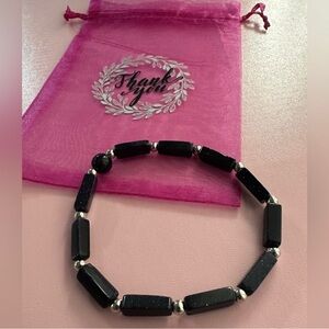 RETAIL $40 Natural Stone Midnight Blue Galaxy 🌌 Sand Stone Bracelet